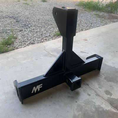 Custom 3-point hitch receiver with MF logo