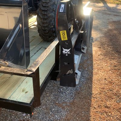 Tractor loaded on the finished trailer
